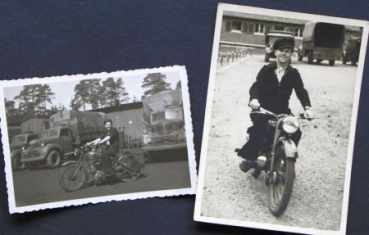 HWE 100 ccm Motorbike and ASA Motorbike 500 ccm 1948 two original photos (2666)